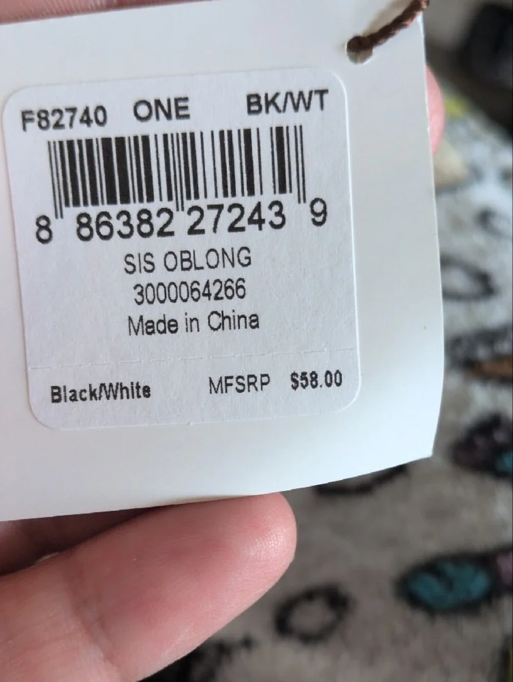 Coach Black and White Circular Print Lightweight Scarf